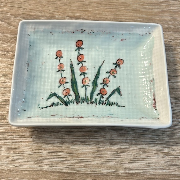 Creative Co-op Set of 4 Stoneware Botanical Bible Verse Small Trinket Dishes - Picture 4 of 7